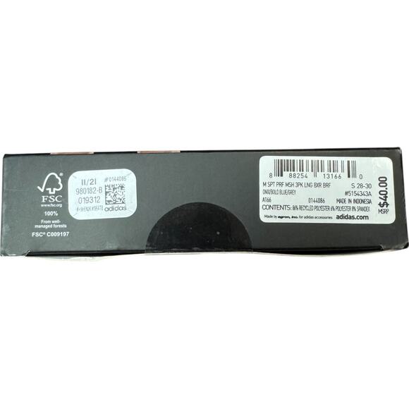 Adidas Mens Boxer Briefs Small 3-Pack Mesh Long 9" Inseam AEROREADY Underwear - Picture 8 of 9